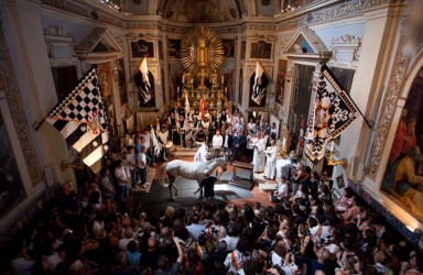 The Palio of Siena: benediction of the horse